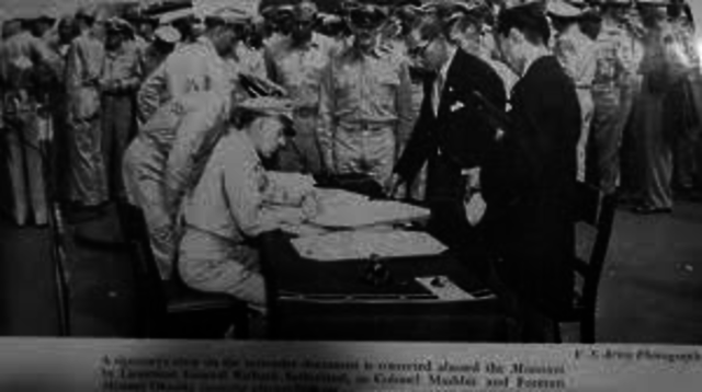 Japan surrenders-End of WW2