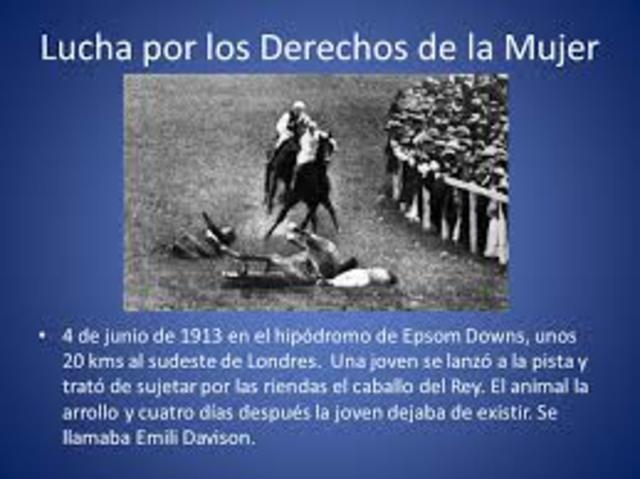 Movimiento Sufragista en el Hipodromo Epson Downs