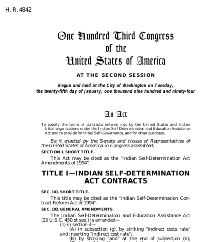 Indian Self-Determination and Education Assistance Act