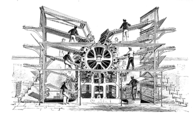 Pięciocylindryczna maszyna drukarska - Robert March Hoe