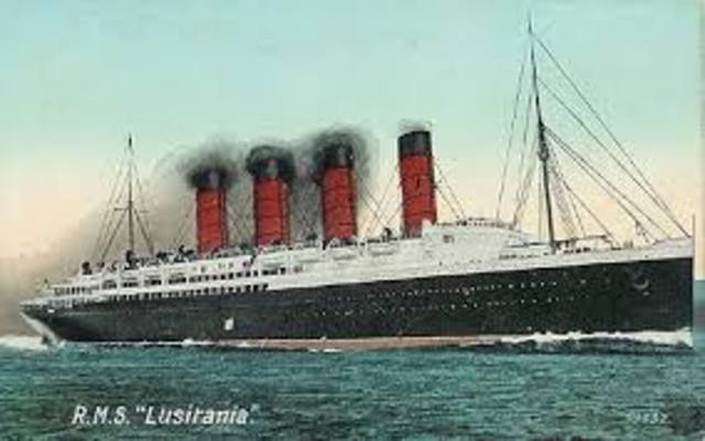 The Lusitania, a British passenger liner, was fired upon by a German U-boat and killed almost 1,200 passengers, 128 of them were American