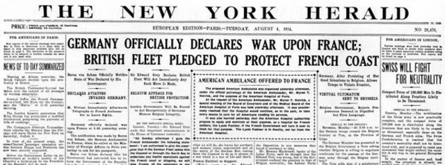 Germany declares war on France.