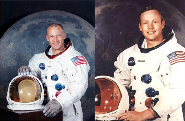 primer aterrizaje en la Luna con Neil Armstrong y Buzz Aldrin