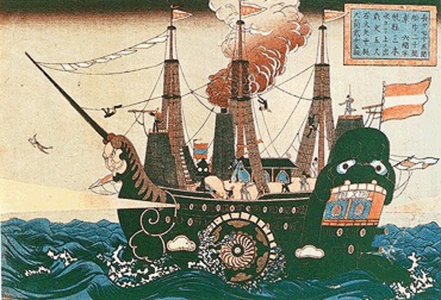 Comodoro Mathew Perry llega a Japón