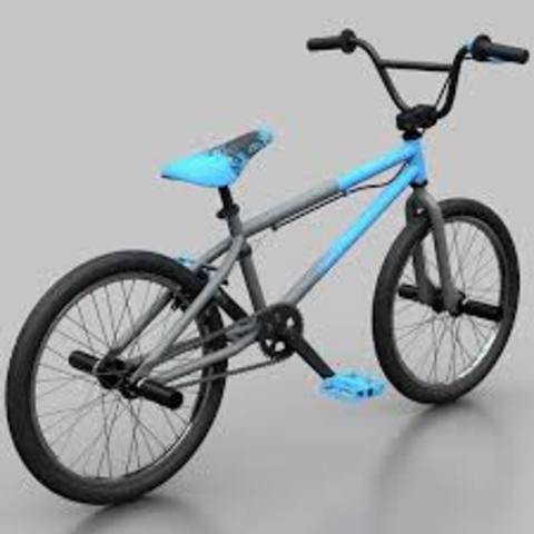 Learning how to ride a bike.