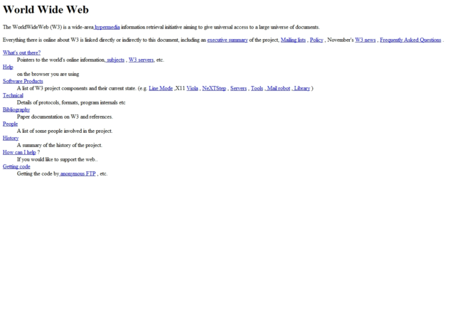 First web page created 1991