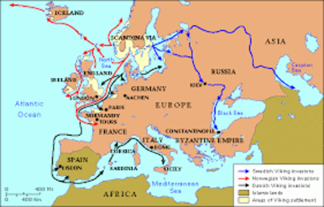 Begining of Viking invasions