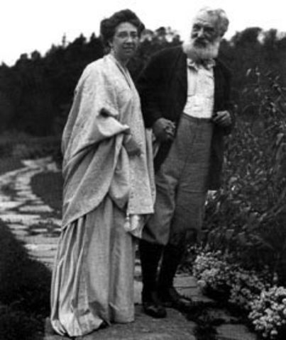 A. Graham Bell formed the first telephone company and got married.