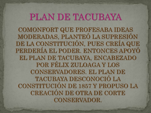 fue formulado  el Plan de Tacubaya