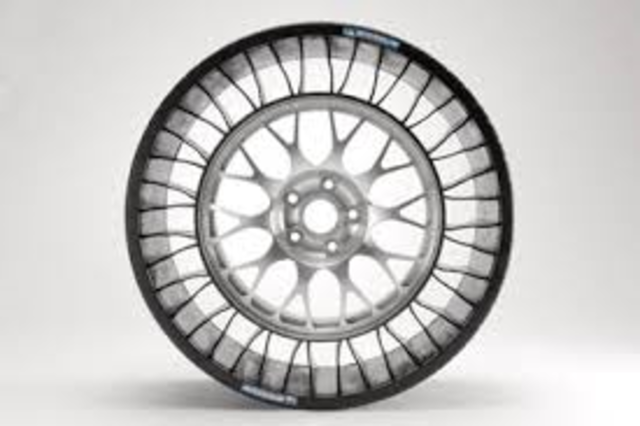 First pneumatic car tire invented.