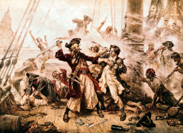 Battle with pirates