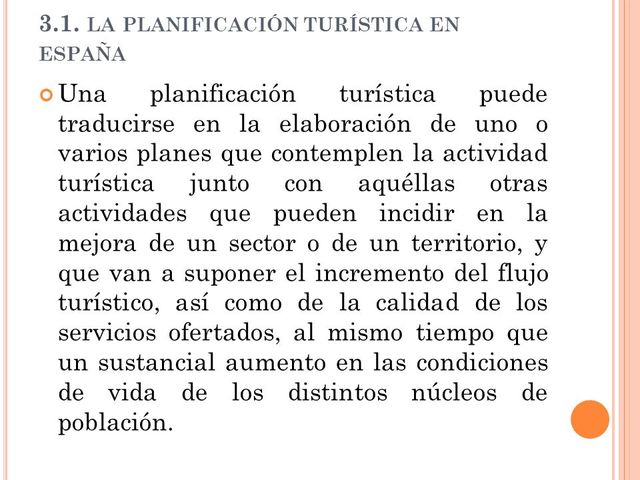 THE TOURISM PLANNING