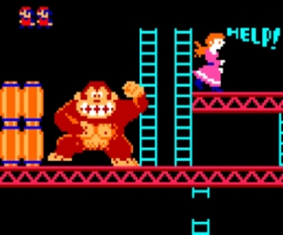 Donkey Kong breaks into the arcade scene