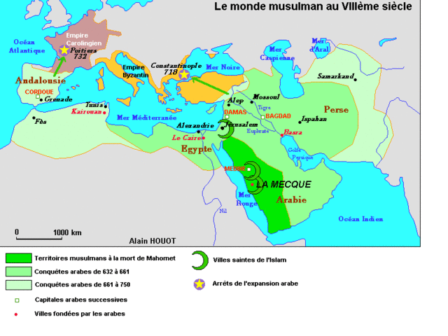 Expansion du monde musulman.