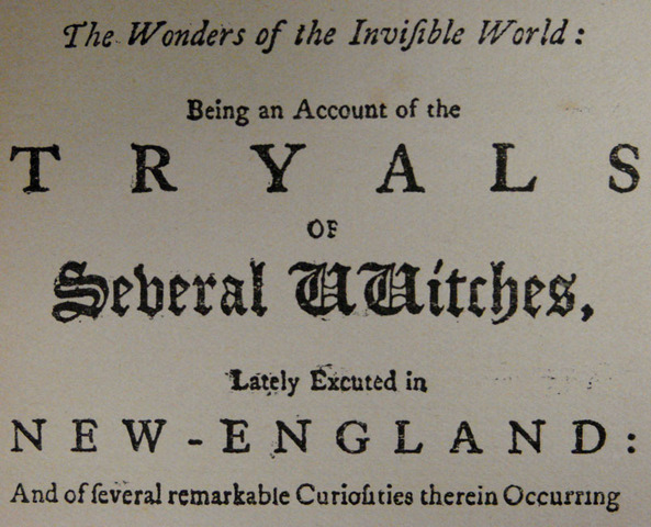 Cotton Mather's Wonders of the Invisible World