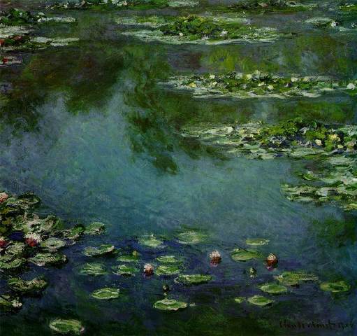 Monet empieza a pintar murales de lirios de agua.