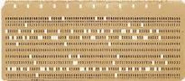 invención de las TARJETAS PERFORADAS.