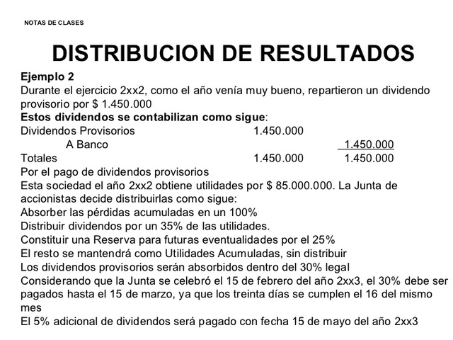 Distribucion del esultado