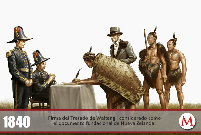 Se firma el "Tratado de Waitangi"
