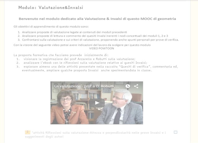Inizio Modulo4: Valutazione&Invalsi
