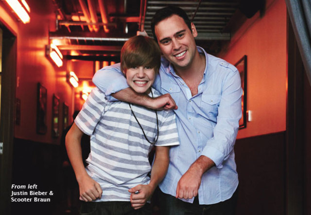 Scooter Braun se hace manager de Bieber , Island Récords y RBMG hacen un acuerdo y firman a Bieber