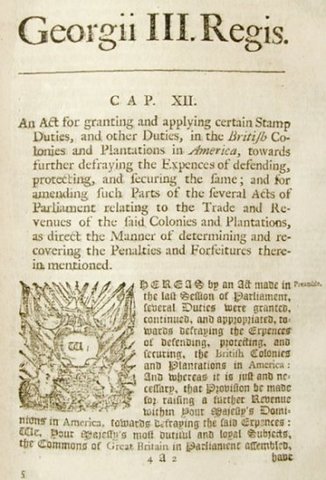 Passage of the Stamp Act 1765