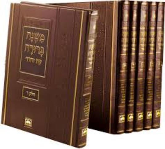 Codificación de la ley oral judía (Mishná) completó.