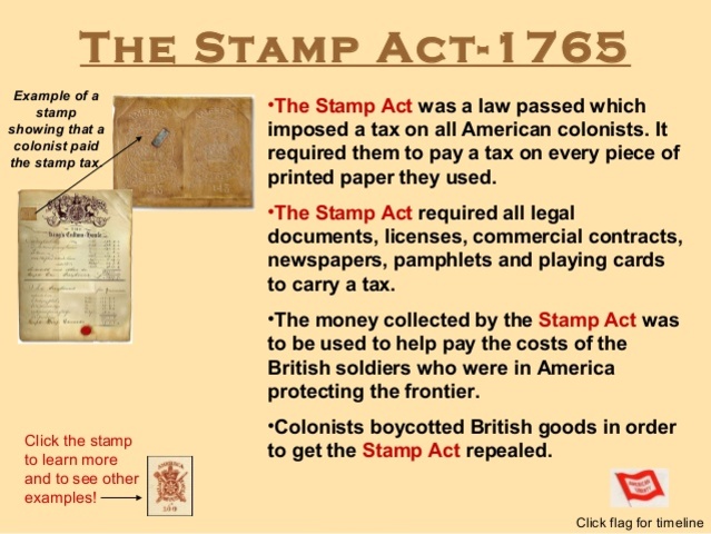 The stamp act
