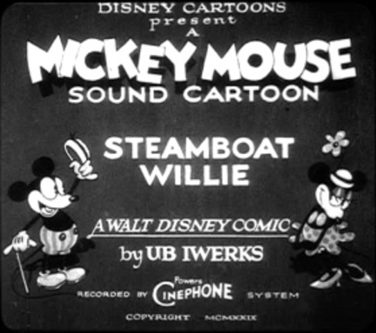 Walt Disney's  Steamboat Willie is created