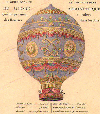 montgolfier hot-air ballon