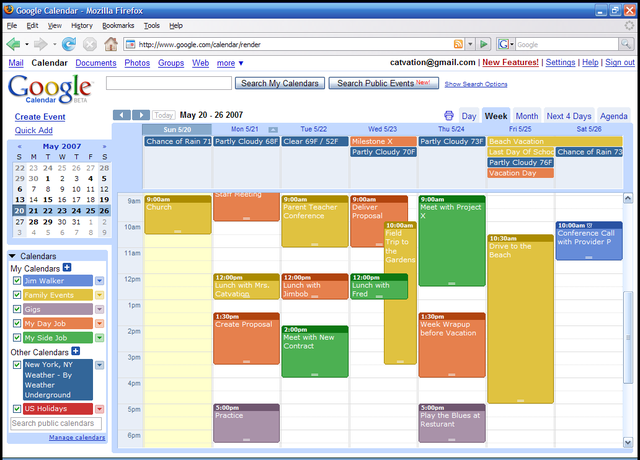 Launch Google Calendar