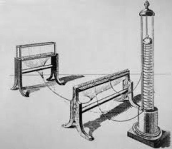 A crude telegraph was invented by Samuel Soemmering