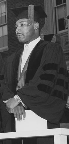 King begins his graduate studies in systematic theology at Boston University