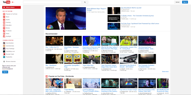 Youtube en 2014-presente.