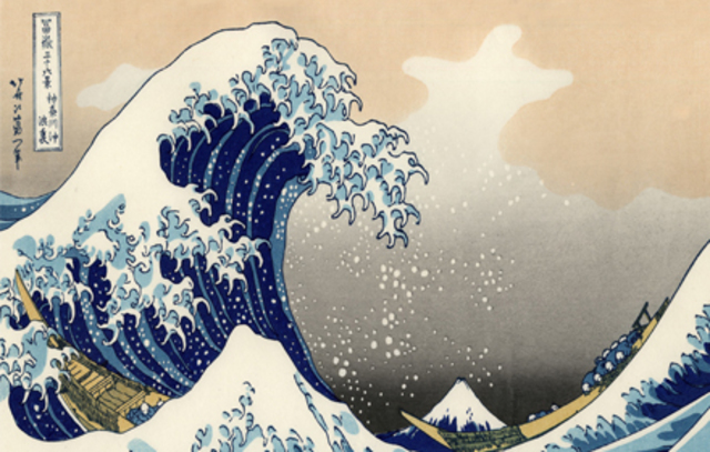 Katsushiba Hokusai - The Great Wave Off Kanagawa (circa 1830-1833)
