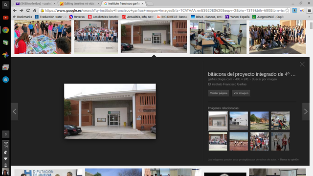 etrada en el instituto Garfia