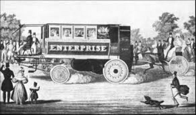 large steam-driven stagecoach