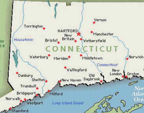 Hartford became a part of Connecticut.