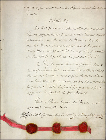The treaty of Paris