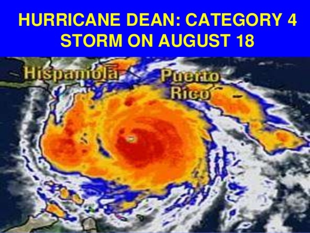 Hurricaine Dean reaches category 5