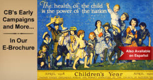 Children's Bureau in the Department of Labor is created because of child labor