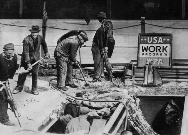 The Works Progress Administration puts Americans to work.