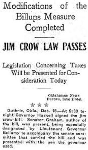 The Passing of the Jim Crow Laws