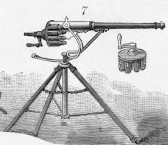 Revolving machine gun