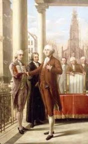 George Washington takes office