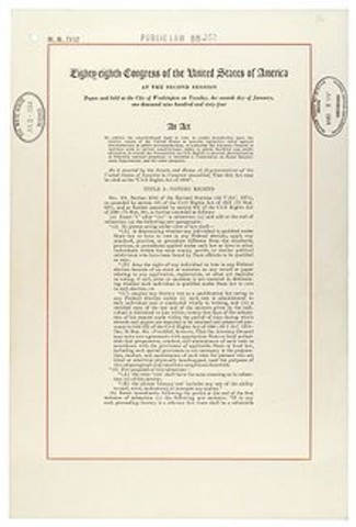 The passing of the Civil Rights Act