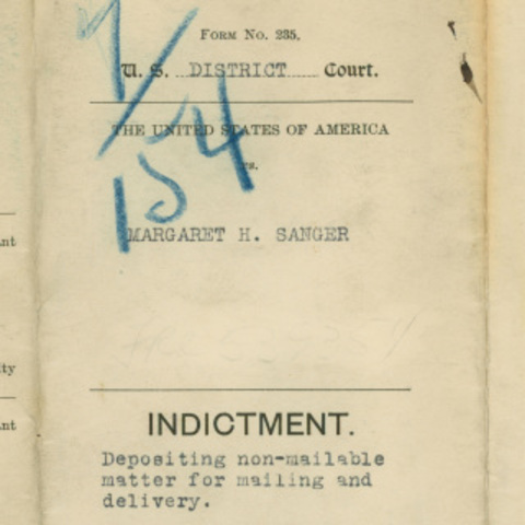 Margaret Sanger's Indiction