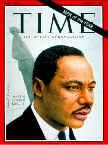 King is named the "Man of the Year" by TIME Magazine