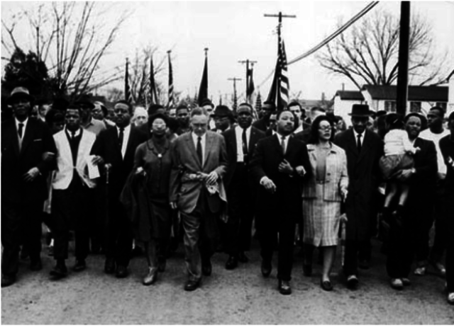King leads a march from Montgomery, Alabama, to Selma, Alabama.