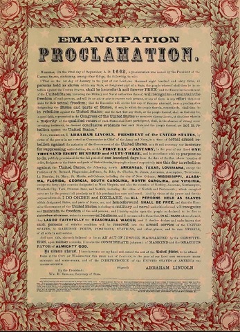 Emancipation Proclamation 1863